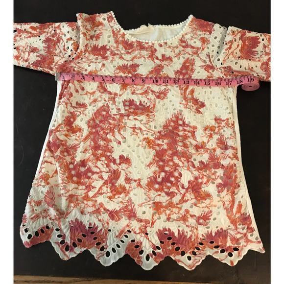 Anthropologie Porridge Arber Floral and Bird Eyelet Blouse - Size Small - Picture 5 of 9